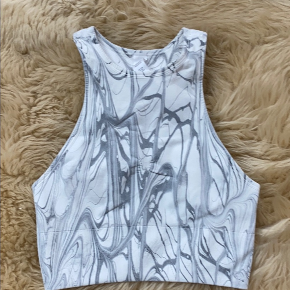 marble earth choker crop/bra with mid fire legging - Picture 3 of 16